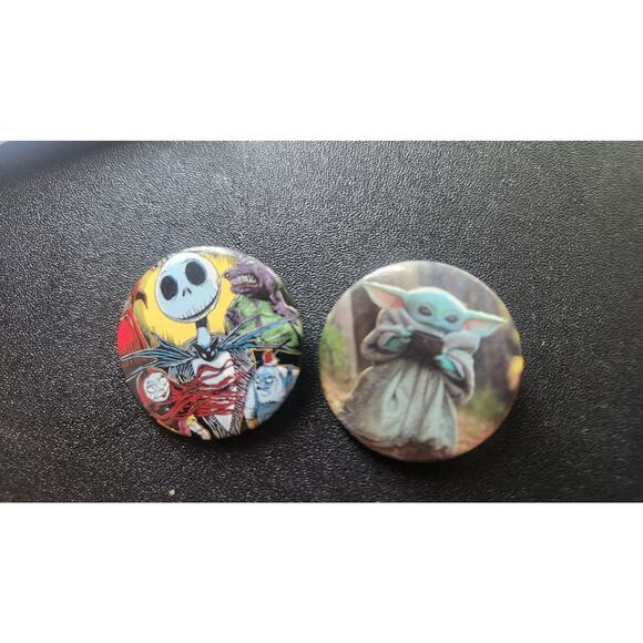 Lot of 4 Pop Culture Pins – Grogu, Jack Skellington, American Psycho, - Picture 2 of 5